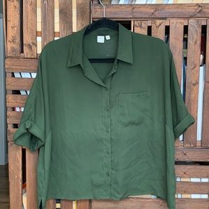 Green flowy blouse